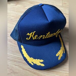 Vintage Kentucky  Blue and Yellow Trucker Hat